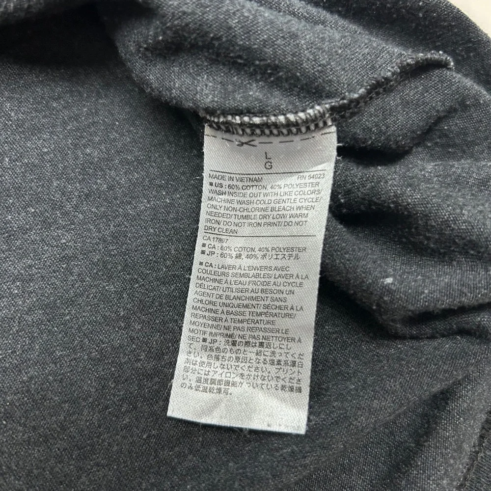 Banana Republic Mens BR 1978 Graphic T-Shirt Gray Heather Crew Neck Large 0449